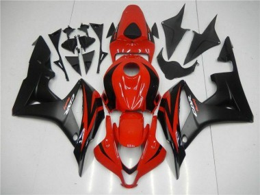 Schwarz Rot Honda CBR 600 RR 2007-2008 Motorrad Verkleidungen Komplett Sets