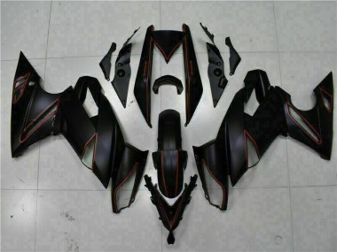 Schwarz Rot Kawasaki EX650 2009-2011 Motorrad Verkleidungen