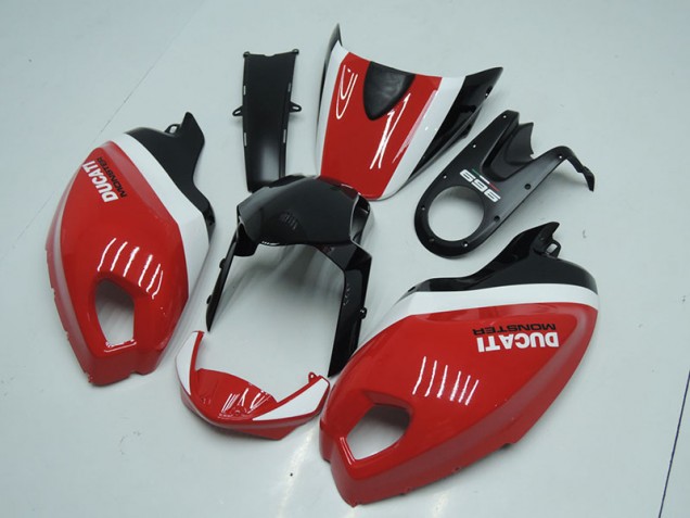 Schwarz Rot Monster Ducati Monster 696 2008-2012 Motorrad Verkleidung