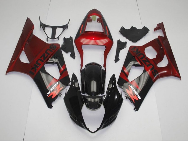 Schwarz Rot Suzuki GSXR 1000 K3 2003-2004 Motorrad Verkleidungen Schwarz Rot Suzuki GSXR 1000 K3 2003-2004 Motorrad Verkleidungen