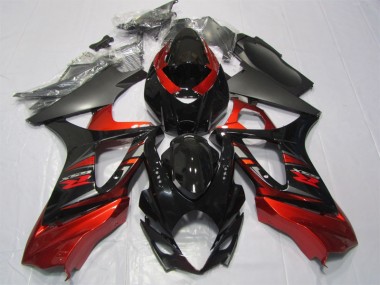Schwarz Rot Suzuki GSXR 1000 K7 2007-2008 Motorrad Verkleidungen