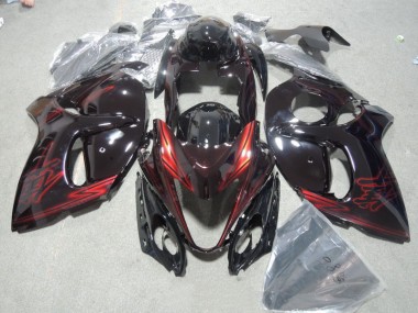 Schwarz Rot Suzuki GSXR 1300 Hayabusa 2008-2019 Motorrad VollVerkleidungen & Plastik