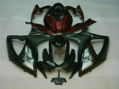 Schwarz Rot Suzuki GSXR 600 / 750 K6 2006-2007 Motorrad Verkleidung