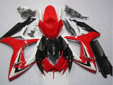 Schwarz Rot Suzuki GSXR 600 K6 2006-2007 Motorrad Verkleidungen
