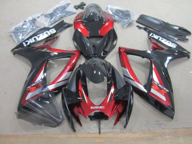 Schwarz Rot Suzuki GSXR 750 K6 2006-2007 Motorrad Verkleidungen