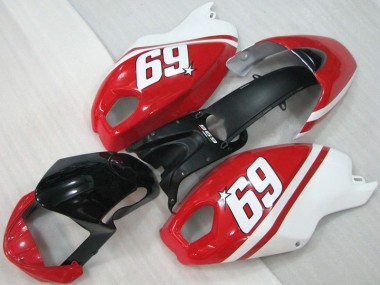 Schwarz Rot Weiß 69 Ducati Monster 696 2008-2012 Motorrad Verkleidungen