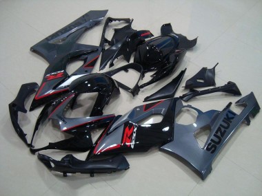 Schwarz Rote Aufkleber Suzuki GSXR 1000 K5 2005-2006 Motorrad Verkleidungen