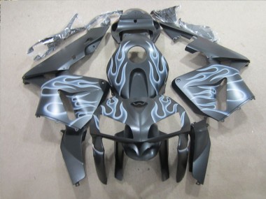Schwarz Silber Flamme Honda CBR 600 RR 2005-2006 Motorrad Verkleidungen