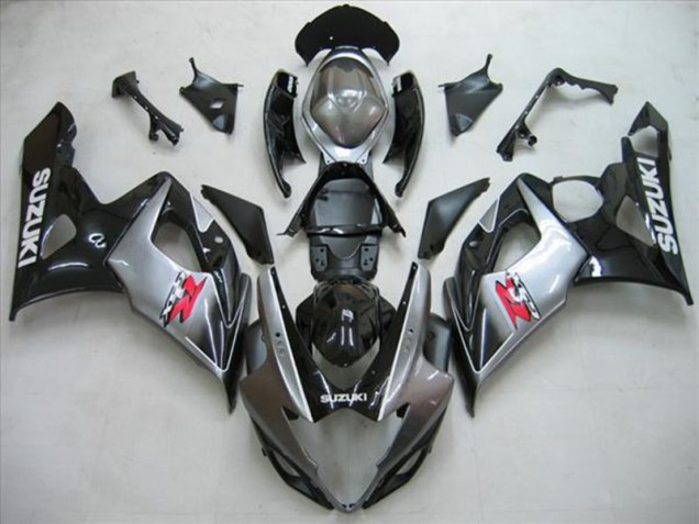 Schwarz Silber Grau Suzuki GSXR 1000 K5 2005-2006 Motorrad Verkleidungen Schwarz Silber Grau Suzuki GSXR 1000 K5 2005-2006 Motorrad Verkleidungen