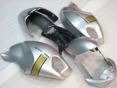 Schwarz Silber Monster Ducati Monster 696 2008-2012 Motorrad Verkleidungen