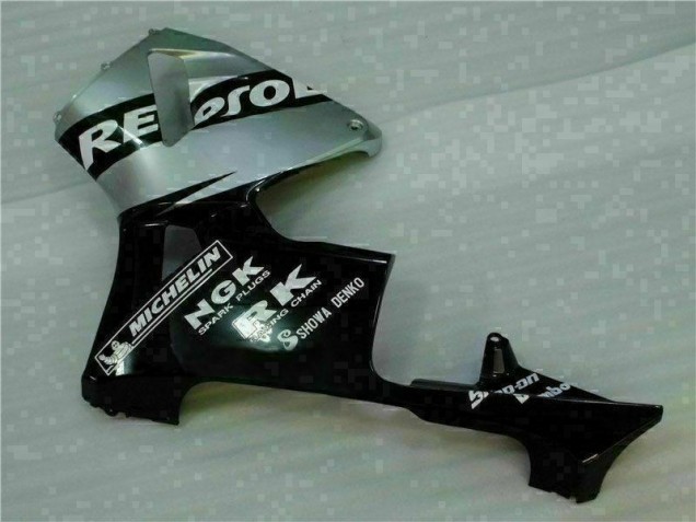Schwarz Silber Repsol Honda CBR 600 RR 2005-2006 Motorrad Verkleidungen Schwarz Silber Repsol Honda CBR 600 RR 2005-2006 Motorrad Verkleidungen