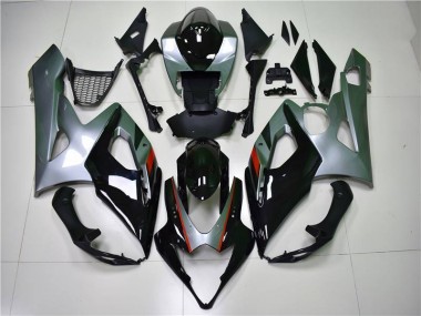 Schwarz Silber Suzuki GSXR 1000 K5 2005-2006 Motorrad Verkleidungen