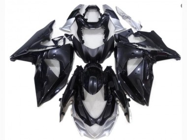 Schwarz Silber Suzuki GSXR 1000 K9 2009-2016 Motorrad Verkleidungen