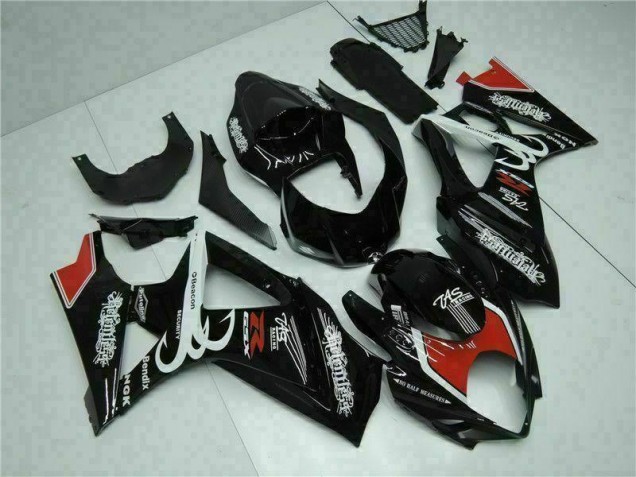 Schwarz Suzuki GSXR 1000 K7 2007-2008 Motorrad Verkleidungen Schwarz Suzuki GSXR 1000 K7 2007-2008 Motorrad Verkleidungen
