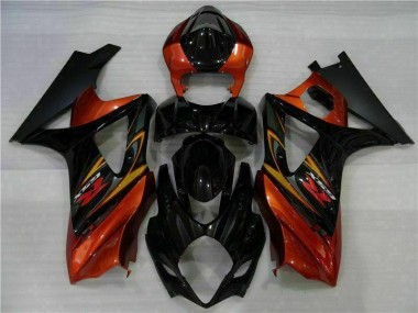 Schwarz Suzuki GSXR 1000 K7 2007-2008 Motorrad VollVerkleidungen & Plastik