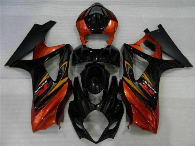 Schwarz Suzuki GSXR 1000 K7 2007-2008 Motorrad VollVerkleidungen & Plastik Schwarz Suzuki GSXR 1000 K7 2007-2008 Motorrad VollVerkleidungen & Plastik