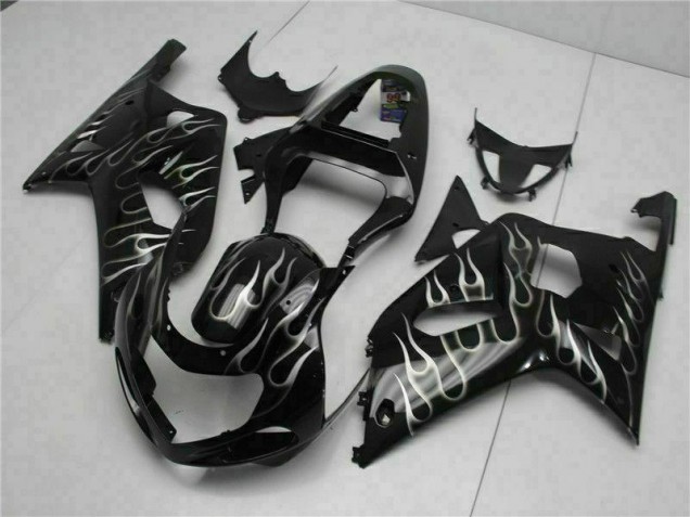 Schwarz Suzuki GSXR 600 / 750 K1 K2 K3 2001-2003 Motorrad Verkleidungen Schwarz Suzuki GSXR 600 / 750 K1 K2 K3 2001-2003 Motorrad Verkleidungen