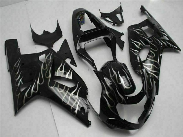 Schwarz Suzuki GSXR 600 / 750 K1 K2 K3 2001-2003 Motorrad Verkleidungen Schwarz Suzuki GSXR 600 / 750 K1 K2 K3 2001-2003 Motorrad Verkleidungen