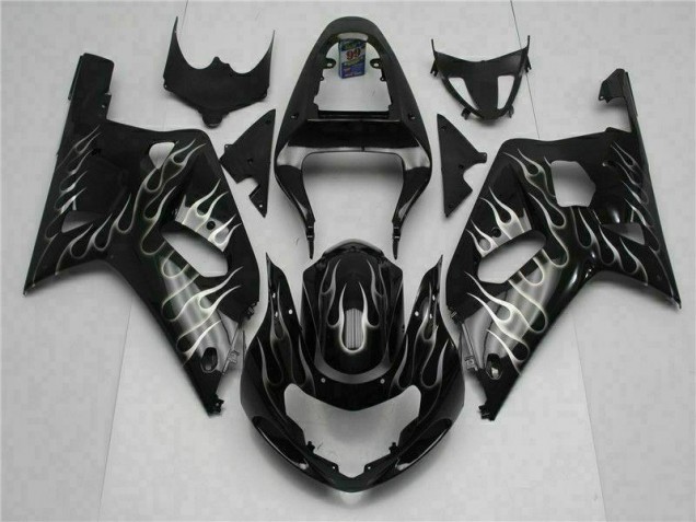 Schwarz Suzuki GSXR 600 / 750 K1 K2 K3 2001-2003 Motorrad Verkleidungen Schwarz Suzuki GSXR 600 / 750 K1 K2 K3 2001-2003 Motorrad Verkleidungen