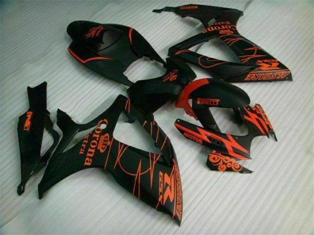 Schwarz Suzuki GSXR 600 / 750 K6 2006-2007 Motorrad Verkleidungen Komplett Sets Schwarz Suzuki GSXR 600 / 750 K6 2006-2007 Motorrad Verkleidungen Komplett Sets