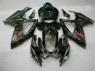 Schwarz Suzuki GSXR 600 / 750 K6 2006-2007 Motorrad VollVerkleidungen & Plastik
