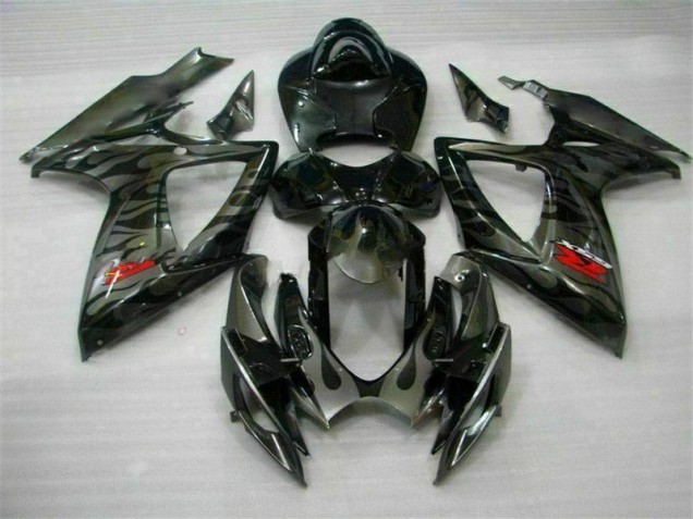 Schwarz Suzuki GSXR 600 / 750 K6 2006-2007 Motorrad VollVerkleidungen & Plastik Schwarz Suzuki GSXR 600 / 750 K6 2006-2007 Motorrad VollVerkleidungen & Plastik