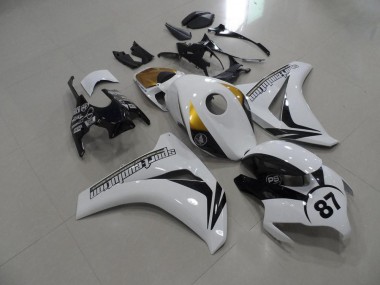 Schwarz Weiß Gold Honda CBR 1000 RR 2008-2011 Motorrad Verkleidungen