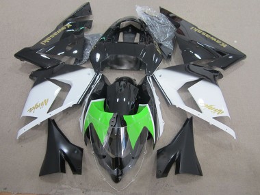 Schwarz Weiß Gold Ninja Kawasaki ZX10R 2003-2005 Motorrad Verkleidungen