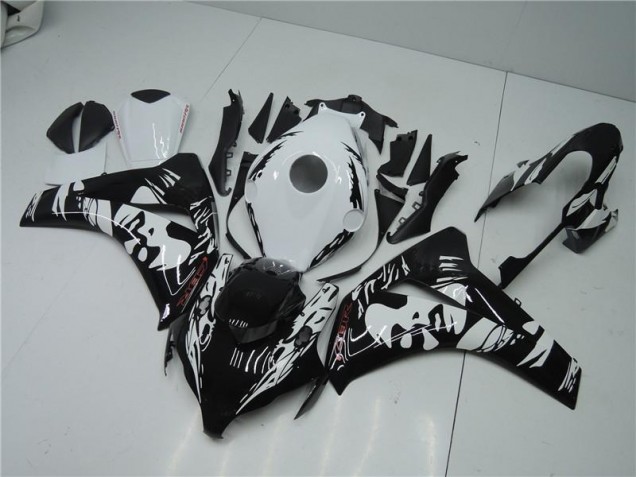 Schwarz Weiß Honda CBR 1000 RR 2008-2011 Motorrad Verkleidungen Schwarz Weiß Honda CBR 1000 RR 2008-2011 Motorrad Verkleidungen