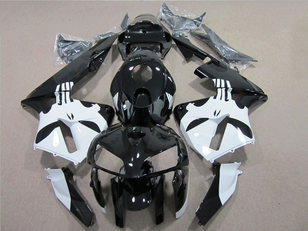 Schwarz Weiß Honda CBR 600 RR 2005-2006 Motorrad Verkleidung Schwarz Weiß Honda CBR 600 RR 2005-2006 Motorrad Verkleidung