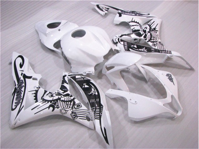 Schwarz Weiß Honda CBR 600 RR 2007-2008 Motorrad Verkleidung Schwarz Weiß Honda CBR 600 RR 2007-2008 Motorrad Verkleidung