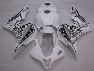 Schwarz Weiß Honda CBR 600 RR 2007-2008 Motorrad Verkleidung