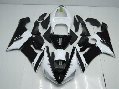 Schwarz Weiß Kawasaki ZX6R 2005-2006 Motorrad Verkleidungen