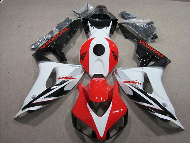 Schwarz Weiß Rot Fireblade Honda CBR 1000 RR 2006-2007 Motorrad Verkleidungen Schwarz Weiß Rot Fireblade Honda CBR 1000 RR 2006-2007 Motorrad Verkleidungen