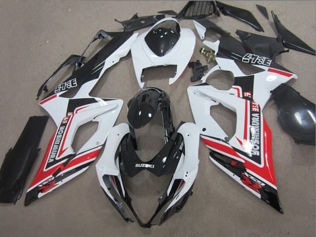 Schwarz Weiß Rot Suzuki GSXR 1000 K5 2005-2006 Motorrad Verkleidungen Schwarz Weiß Rot Suzuki GSXR 1000 K5 2005-2006 Motorrad Verkleidungen