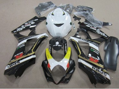 Schwarz Weiß Suzuki GSXR 1000 K7 2007-2008 Motorrad Verkleidungen