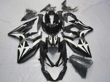 Schwarz Weiß Suzuki GSXR 1000 K9 2009-2016 Motorrad Verkleidungen