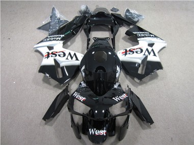 Schwarz Weißes Westmuster Honda CBR 600 RR 2005-2006 Motorrad Verkleidungen