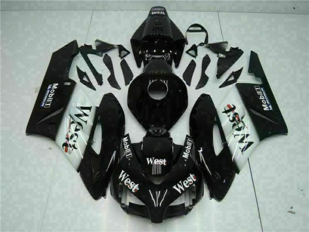 Schwarz West Honda CBR 1000 RR 2004-2005 Motorrad Verkleidungen Schwarz West Honda CBR 1000 RR 2004-2005 Motorrad Verkleidungen