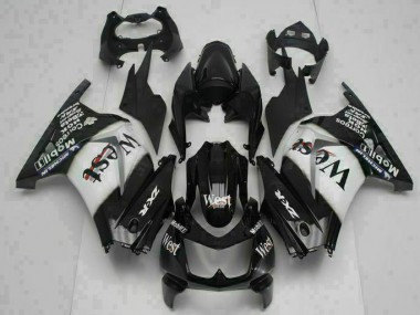 Schwarz West Kawasaki EX250 2008-2012 Motorrad Verkleidungen