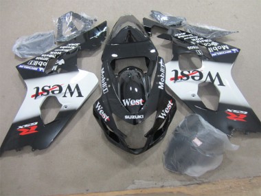 Schwarz West Suzuki GSXR 600 K4 2004-2005 Motorrad Verkleidungen