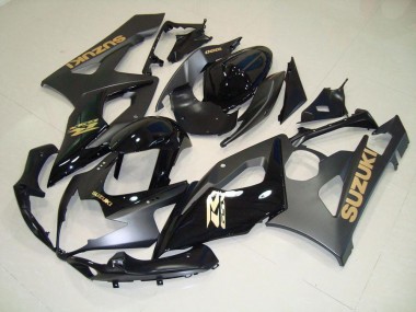 Schwarz mit goldenen Aufklebern Suzuki GSXR 1000 K5 2005-2006 Motorrad Verkleidungen
