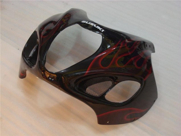 Schwarz rote Flamme Suzuki GSXR 1300 Hayabusa 1996-2007 Motorrad Verkleidung Schwarz rote Flamme Suzuki GSXR 1300 Hayabusa 1996-2007 Motorrad Verkleidung