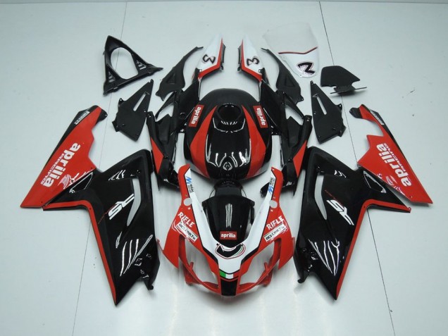 Schwarz und Rot Aprilia RS 125 2006-2011 Motorrad Verkleidungen Schwarz und Rot Aprilia RS 125 2006-2011 Motorrad Verkleidungen