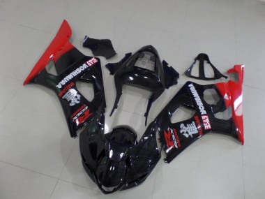 Schwarz und Rot Suzuki GSXR 1000 K3 2003-2004 Motorrad Verkleidungen