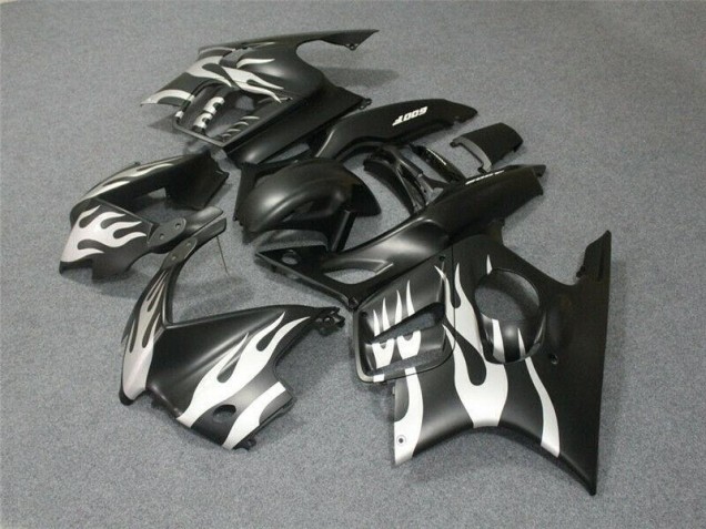 Schwarze Weiße Flamme Honda CBR 600 F3 1995-1998 Motorrad Verkleidungen