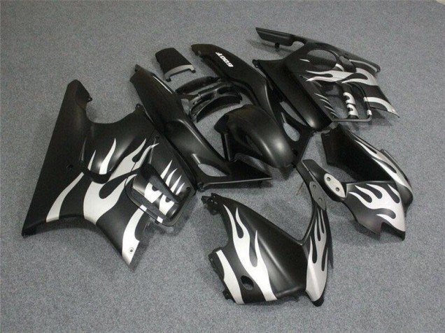 Schwarze Weiße Flamme Honda CBR 600 F3 1995-1998 Motorrad Verkleidungen