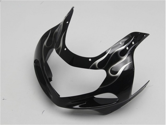 Schwarze Weiße Flamme Suzuki GSXR 600 / 750 K1 K2 K3 2001-2003 Motorrad Verkleidungen Schwarze Weiße Flamme Suzuki GSXR 600 / 750 K1 K2 K3 2001-2003 Motorrad Verkleidungen