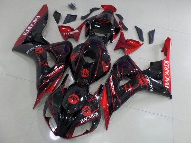 Schwarzer Bacardi Honda CBR 1000 RR 2006-2007 Motorrad Verkleidungen