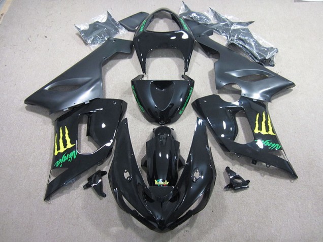 Schwarzer Grün Ninja Kawasaki ZX6R 2005-2006 Motorrad Verkleidungen Schwarzer Grün Ninja Kawasaki ZX6R 2005-2006 Motorrad Verkleidungen